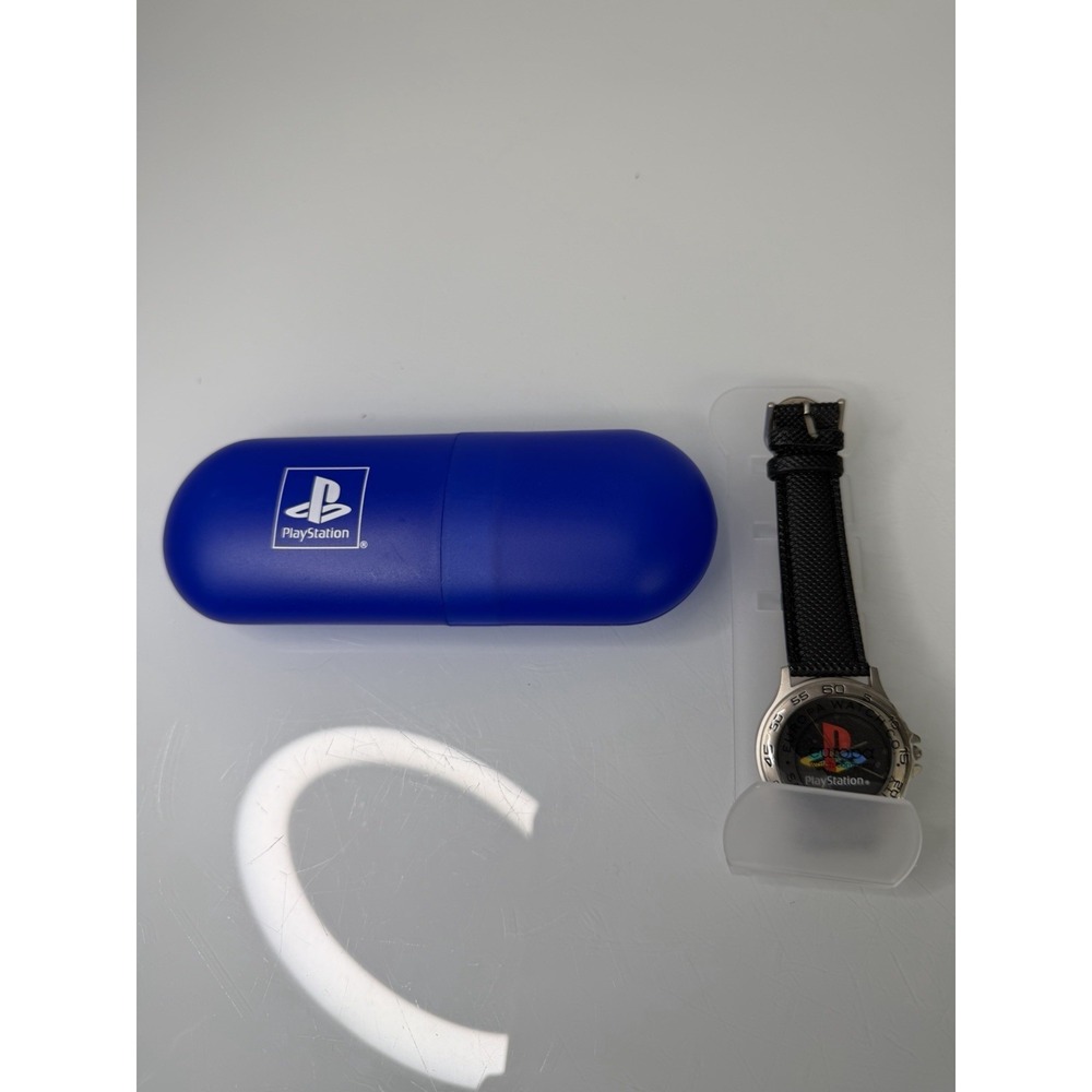 Vintage 90's Sony PlayStation Promotional Watch With Case Europa New Black Dial